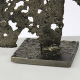 Urban art hand - Sculpture main sur poutre en dentelle d'acier - Buil