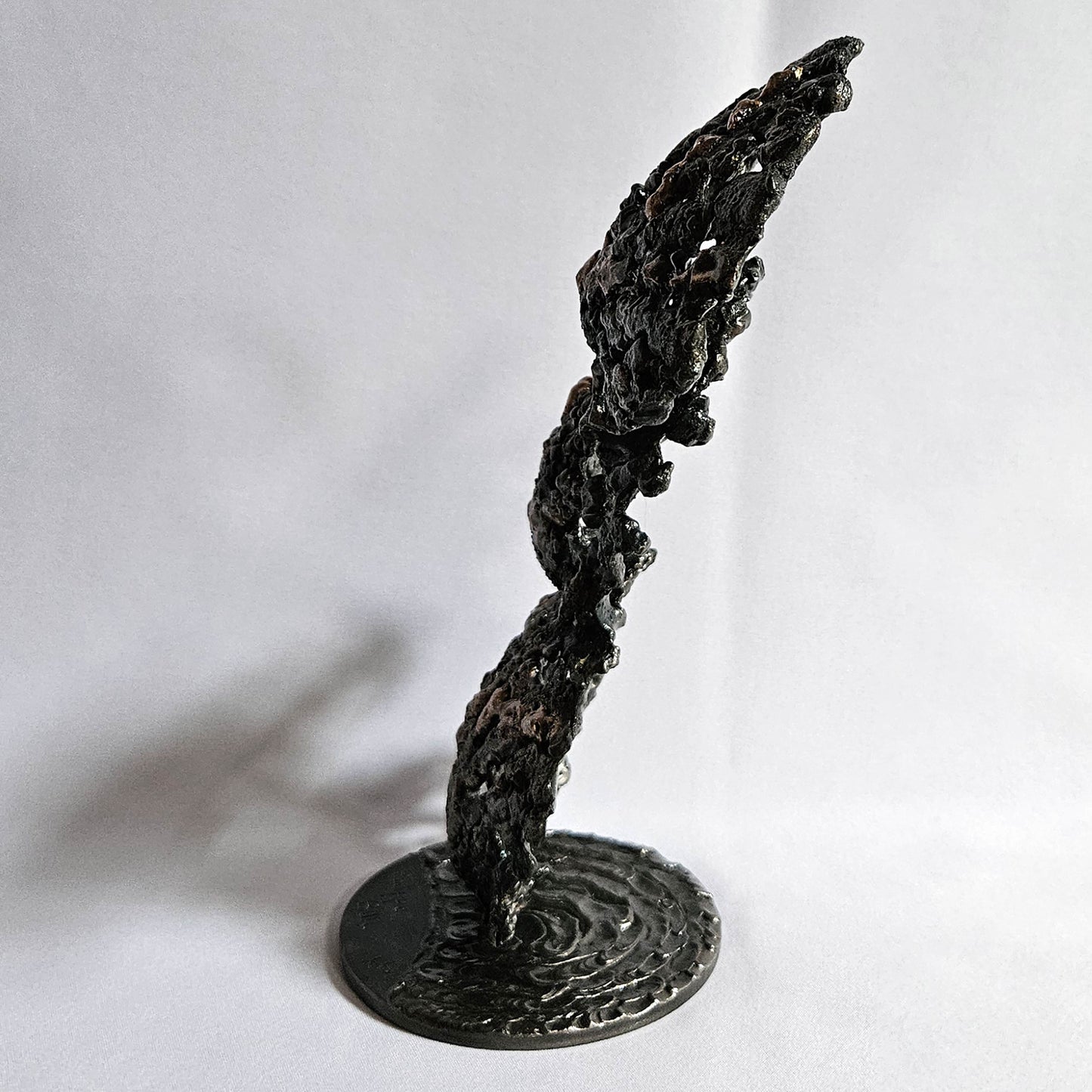 Coquilles Saint Jacques 10-24 - Sculpture 3 coquilles en dentelle bronze et acier