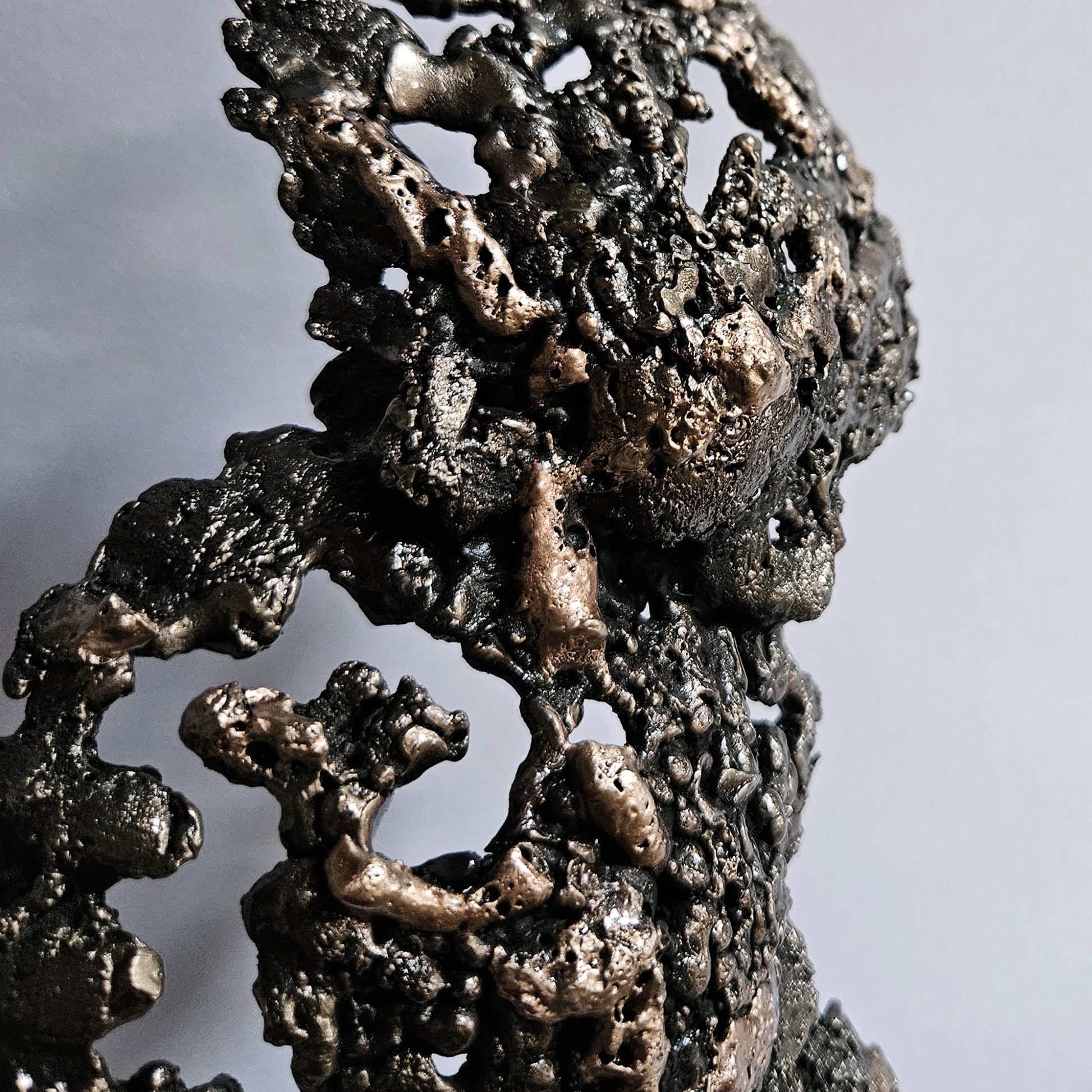 Coquilles Saint Jacques 10-24 - Sculpture 3 coquilles en dentelle bronze et acier