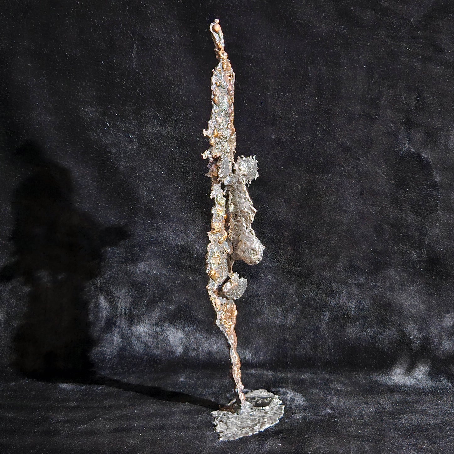 Acteur de l'ombre 4 - Sculpture visage dentelle métal acier bronze