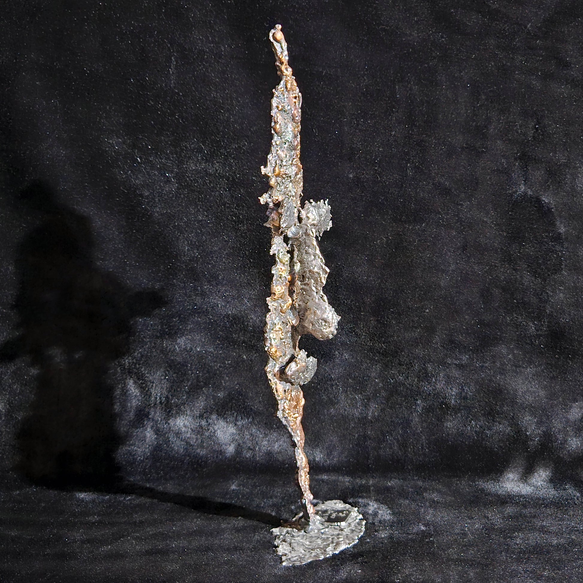 Acteur de l'ombre 4 - Sculpture visage dentelle métal acier bronze