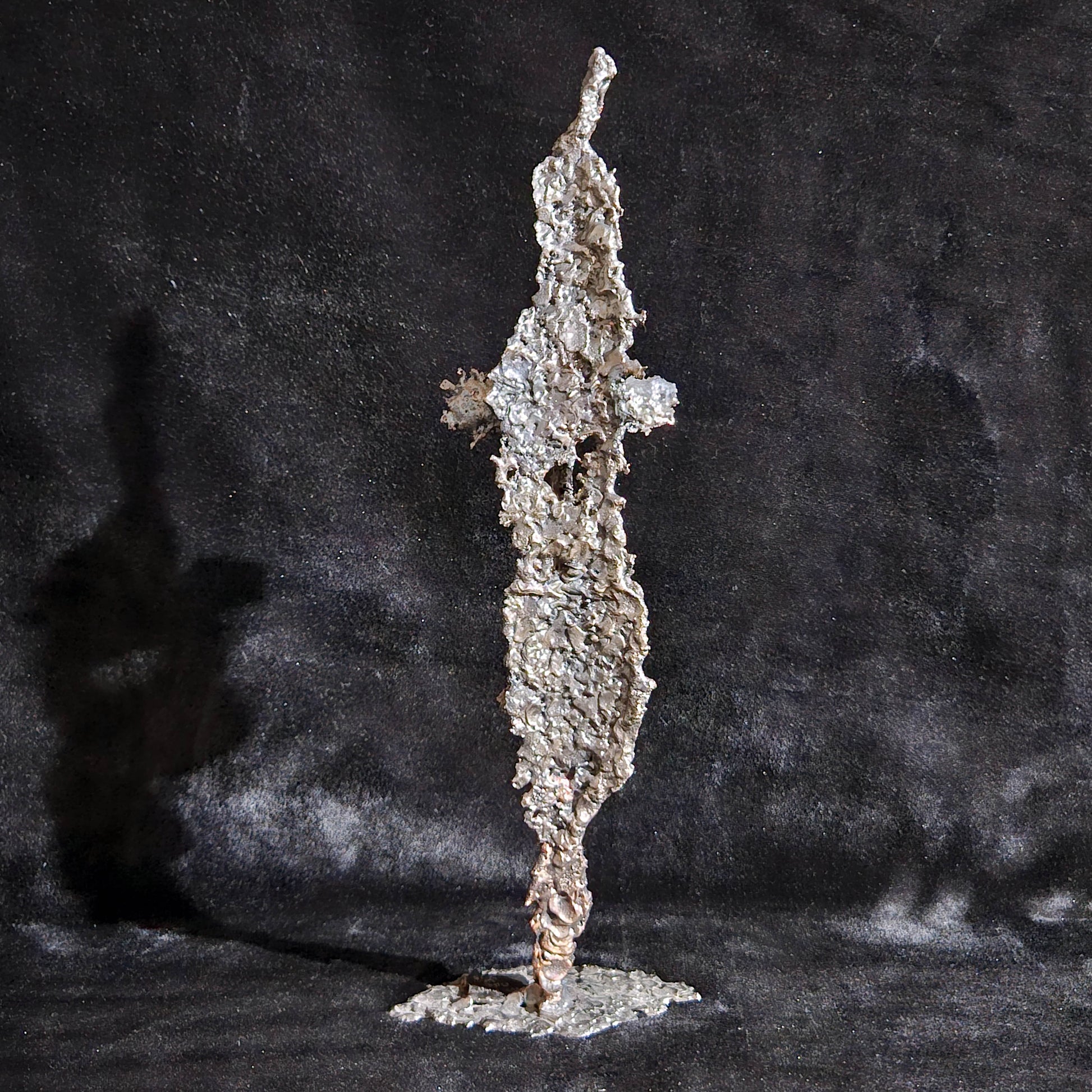 Acteur de l'ombre 4 - Sculpture visage dentelle métal acier bronze