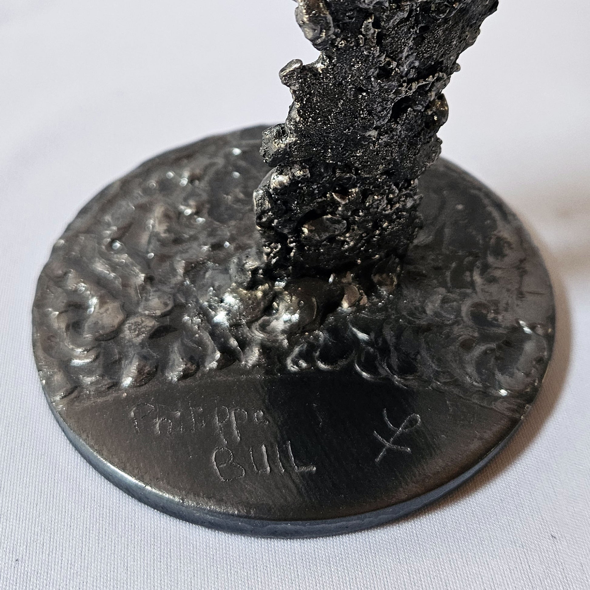 Pavarti Rose - Sculpture corps de femme dentelle métal acier et chrome