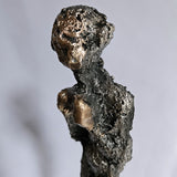 Muse 11-24 - Sculpture personnage dentelle metal acier bronze