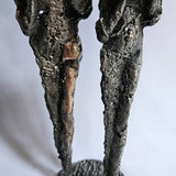 Duo de muses 12-24 - Sculpture femmes métal Bronze et Acier