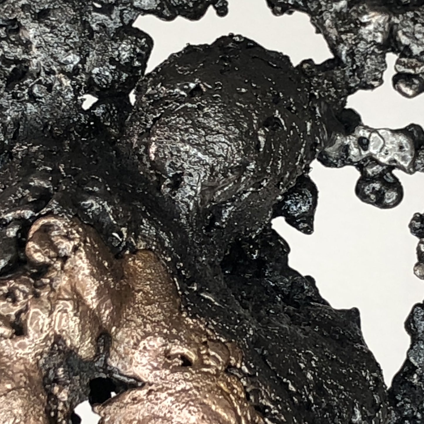 La montagne yogi 120-21 - Sculpture dos homme dentelle métal bronze acier