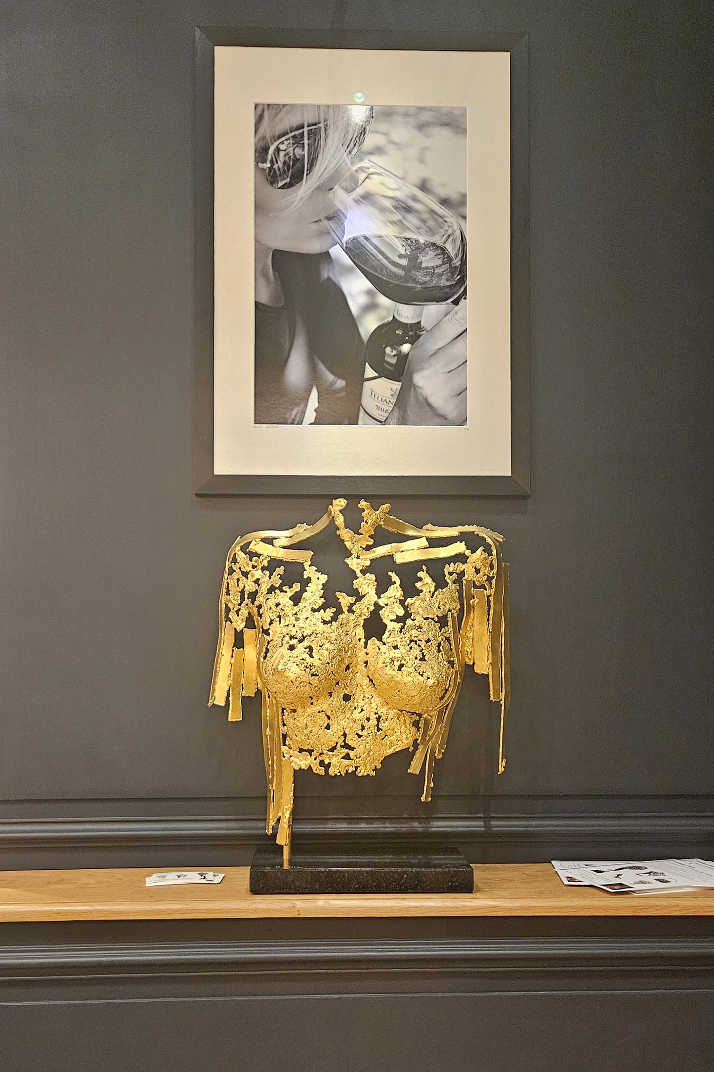 Belisama It's Only Gold - Sculpture buste femme dentelle bronze et Or