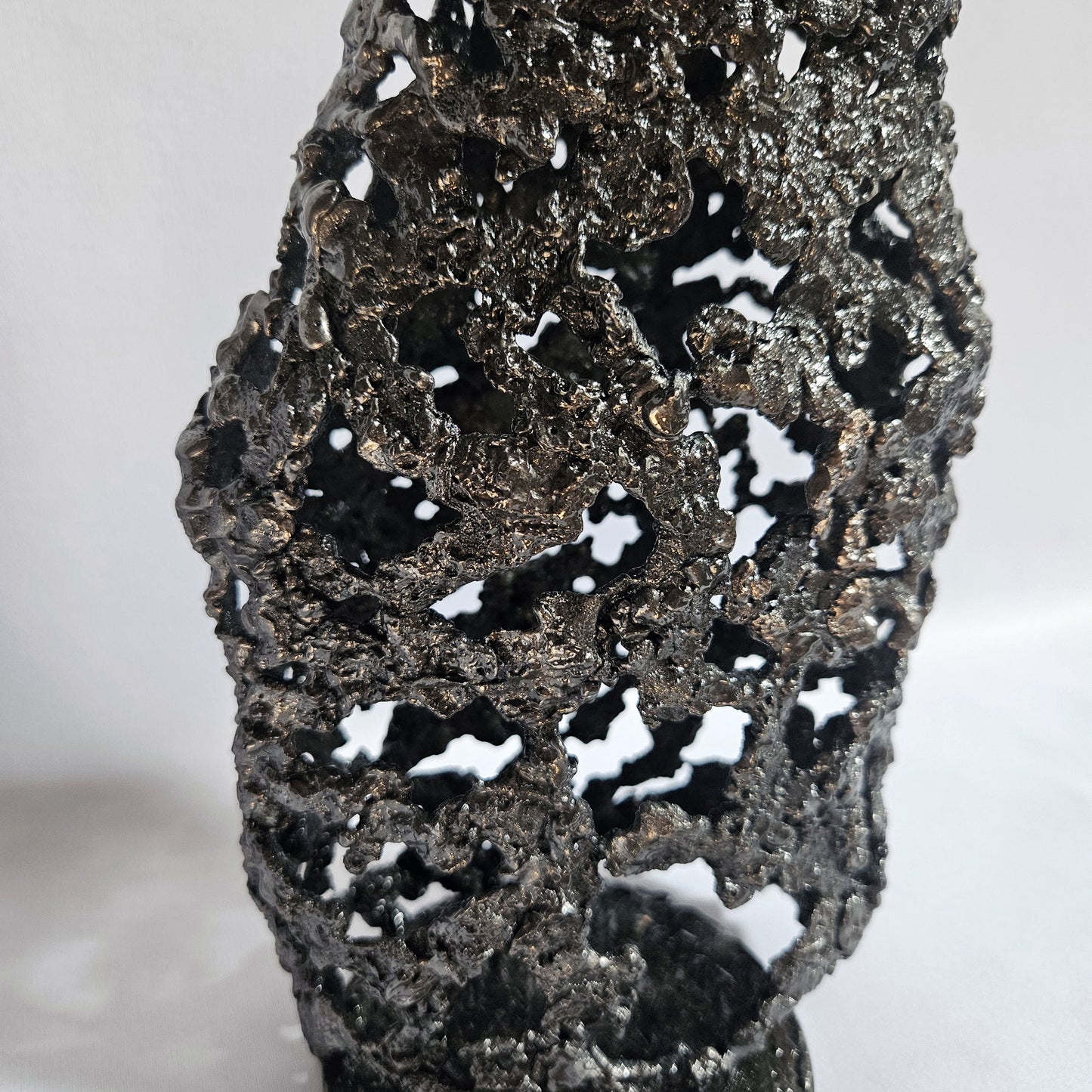 Pavarti Cantatrice - Sculpture corps femme dentelle metal acier bronze