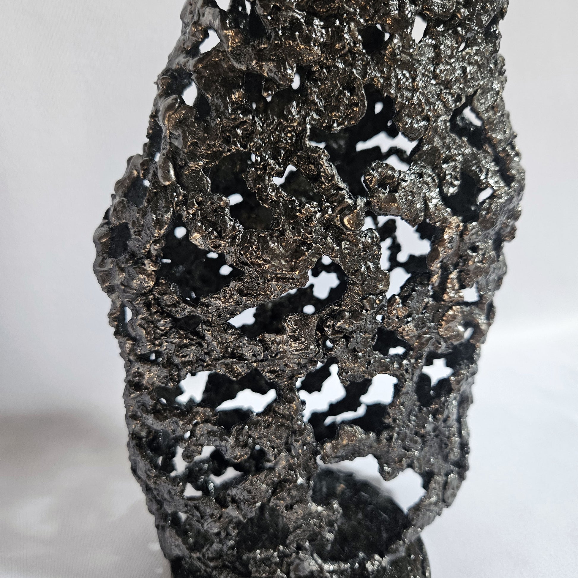 Pavarti Cantatrice - Sculpture corps femme dentelle metal acier bronze