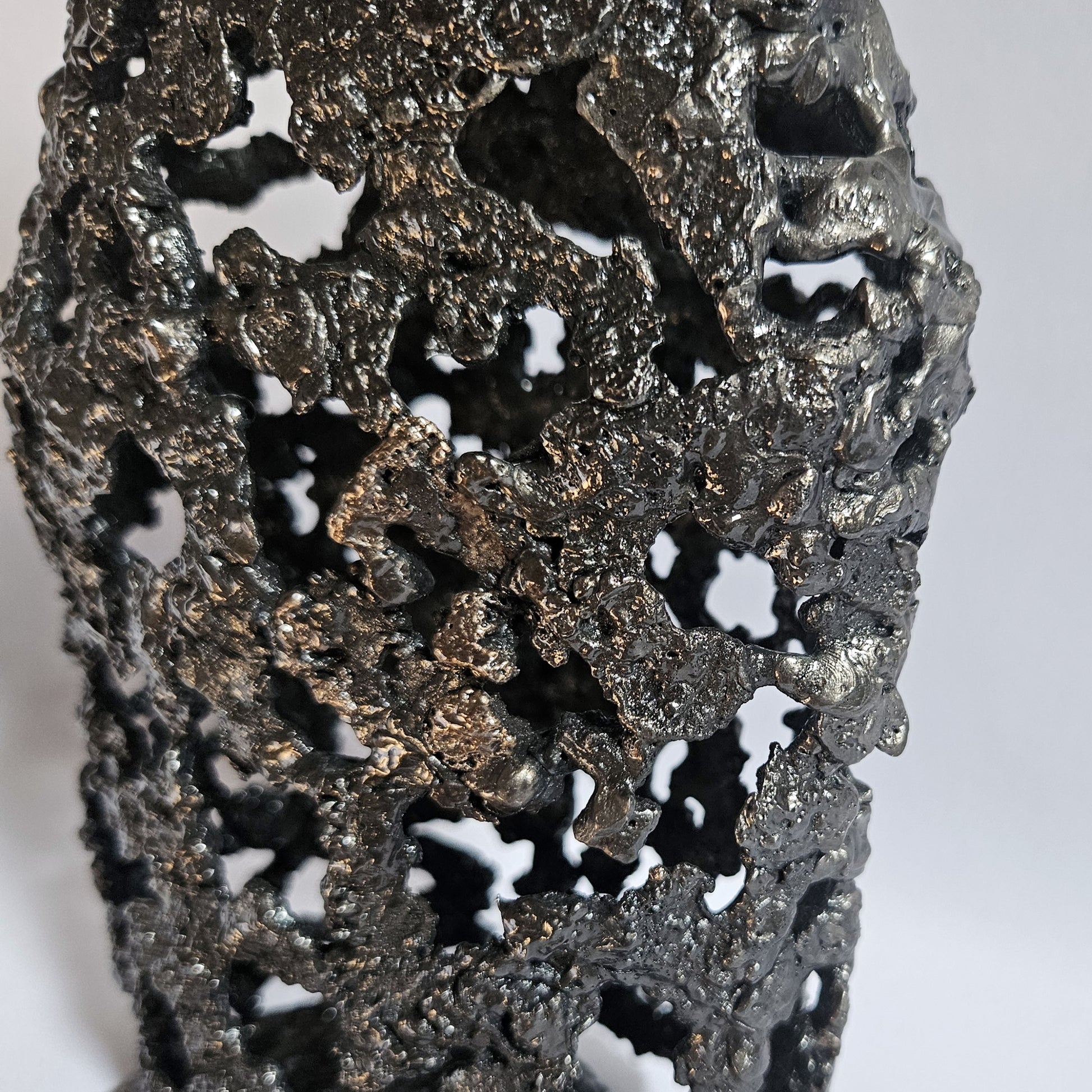 Pavarti Cantatrice - Sculpture corps femme dentelle metal acier bronze