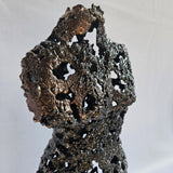 Pavarti Cantatrice - Sculpture corps femme dentelle metal acier bronze