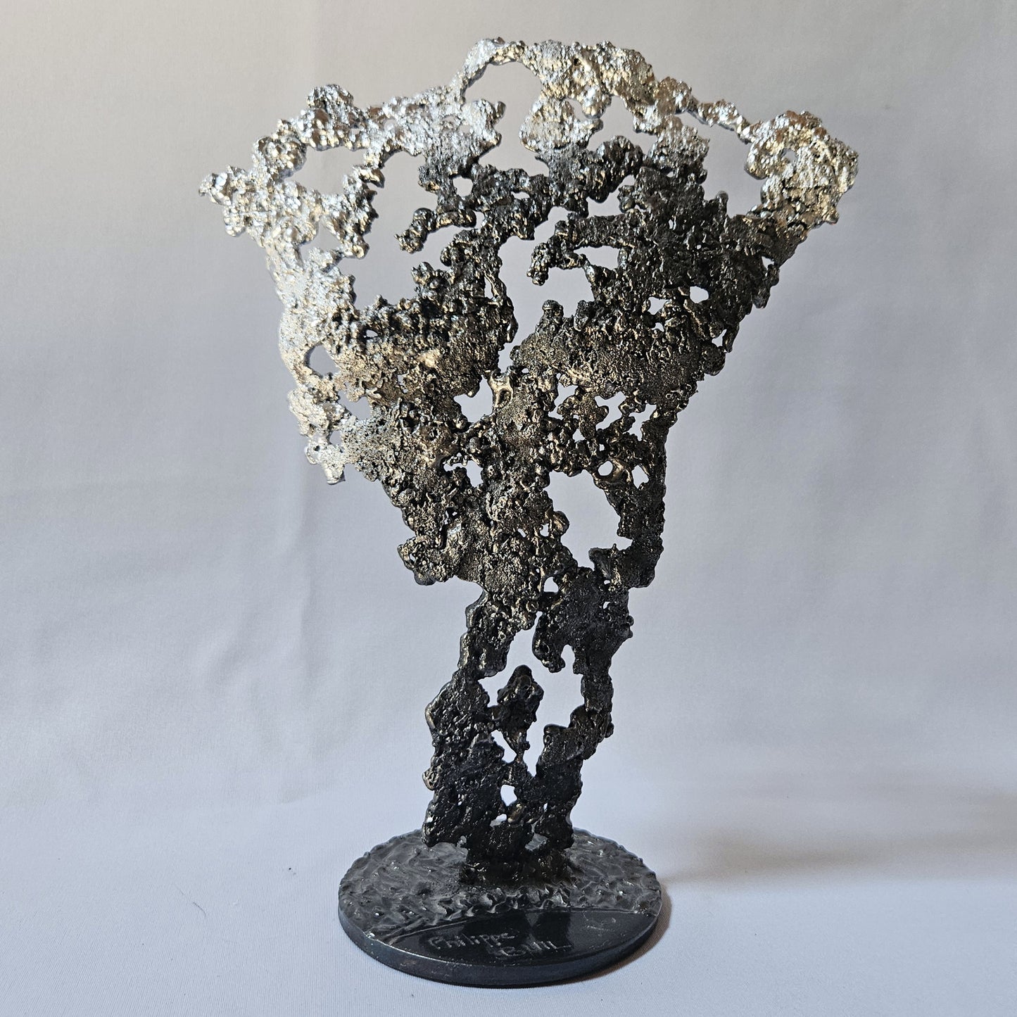 Pavarti Canada - Sculpture torse masculin dentelle métal acier et chrome