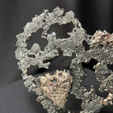 coeur en bronze sur coeur en dentelle d'acier de Philippe Buil