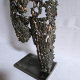 Pavarti Retrouvailles - Sculpture corps masculin dentelle metal acier bronze