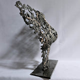 Belisama L'envol - Sculpture buste femme dentelle Acier bronze
