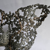 Belisama L'envol - Sculpture buste femme dentelle Acier bronze