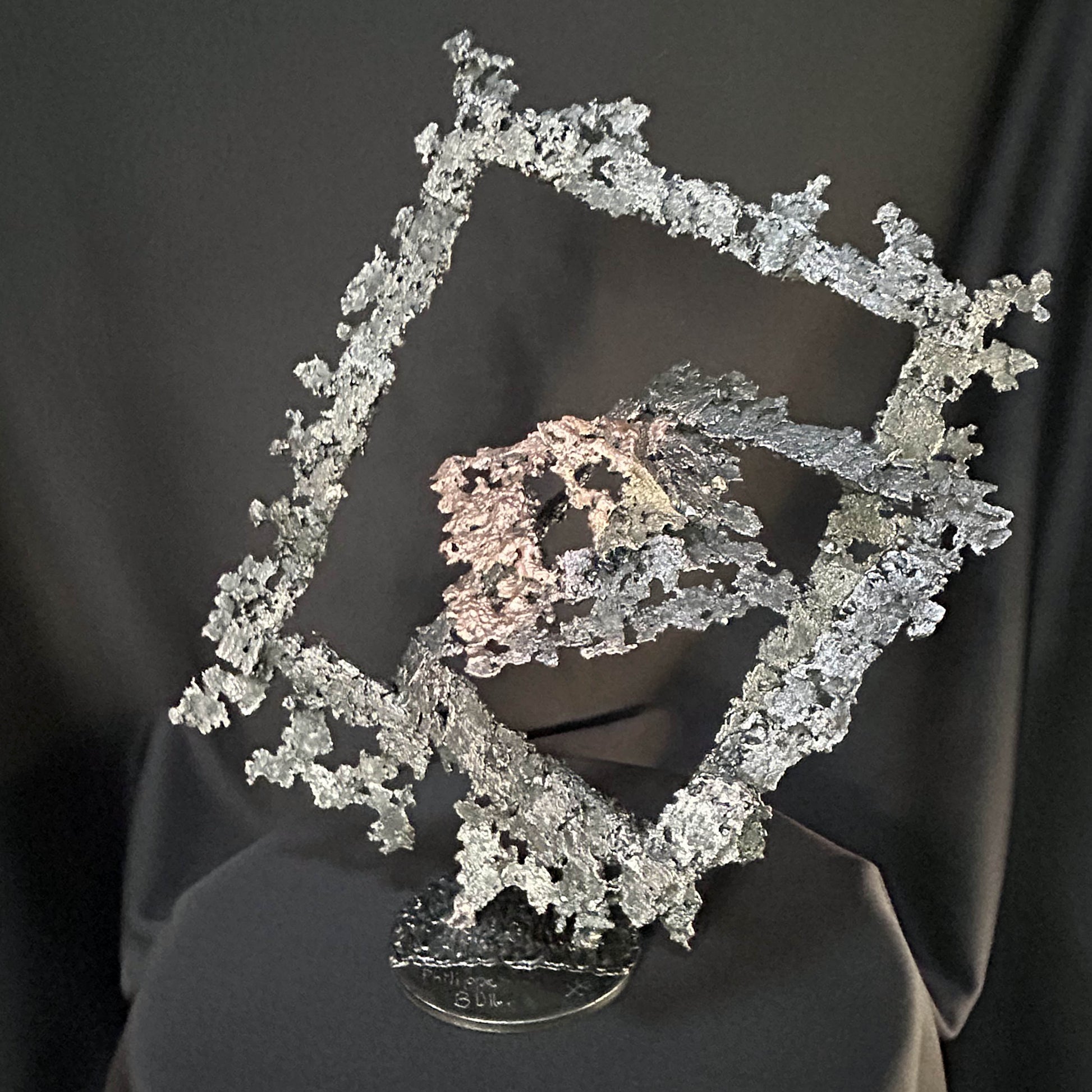 sculpture diamant métal Philippe Buil