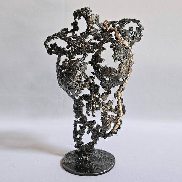 Pavarti Dansante - Sculpture corps femme dentelle metal acier bronze