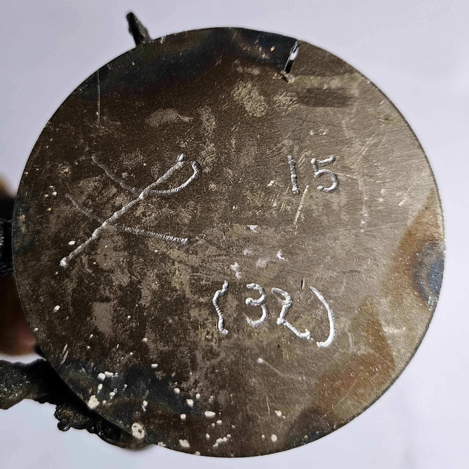 Labradorite 32-15 - Sculpture abstraite dentelle metal acier et pierre