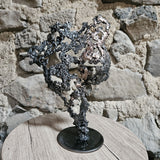 Pavarti Avis - Sculpture corps femme dentelle metal acier bronze