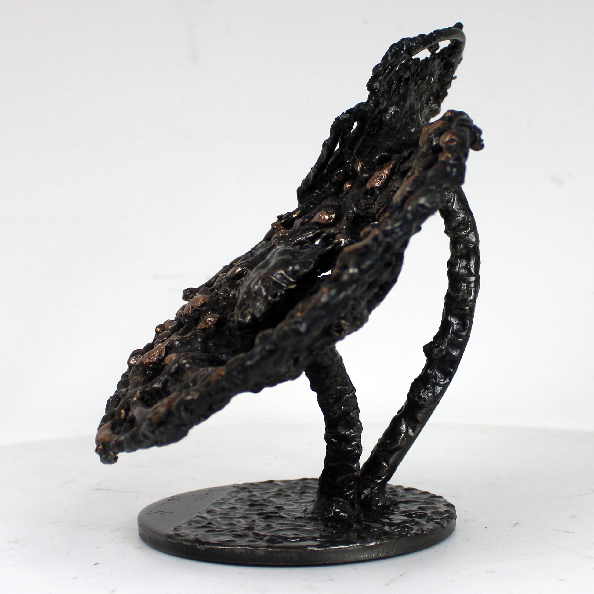 Fleur 39-23 - Sculpture fleur dentelle métal acier et bronze