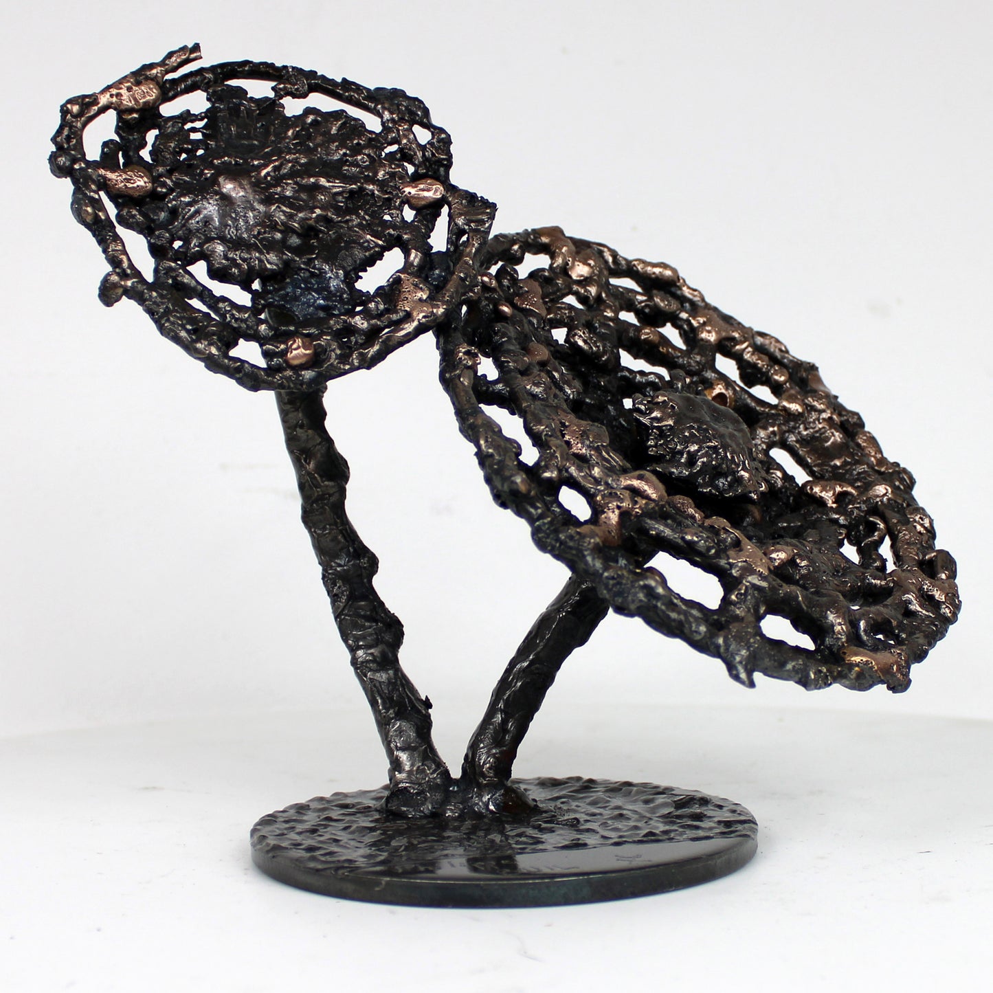 Fleur 39-23 - Sculpture fleur dentelle métal acier et bronze