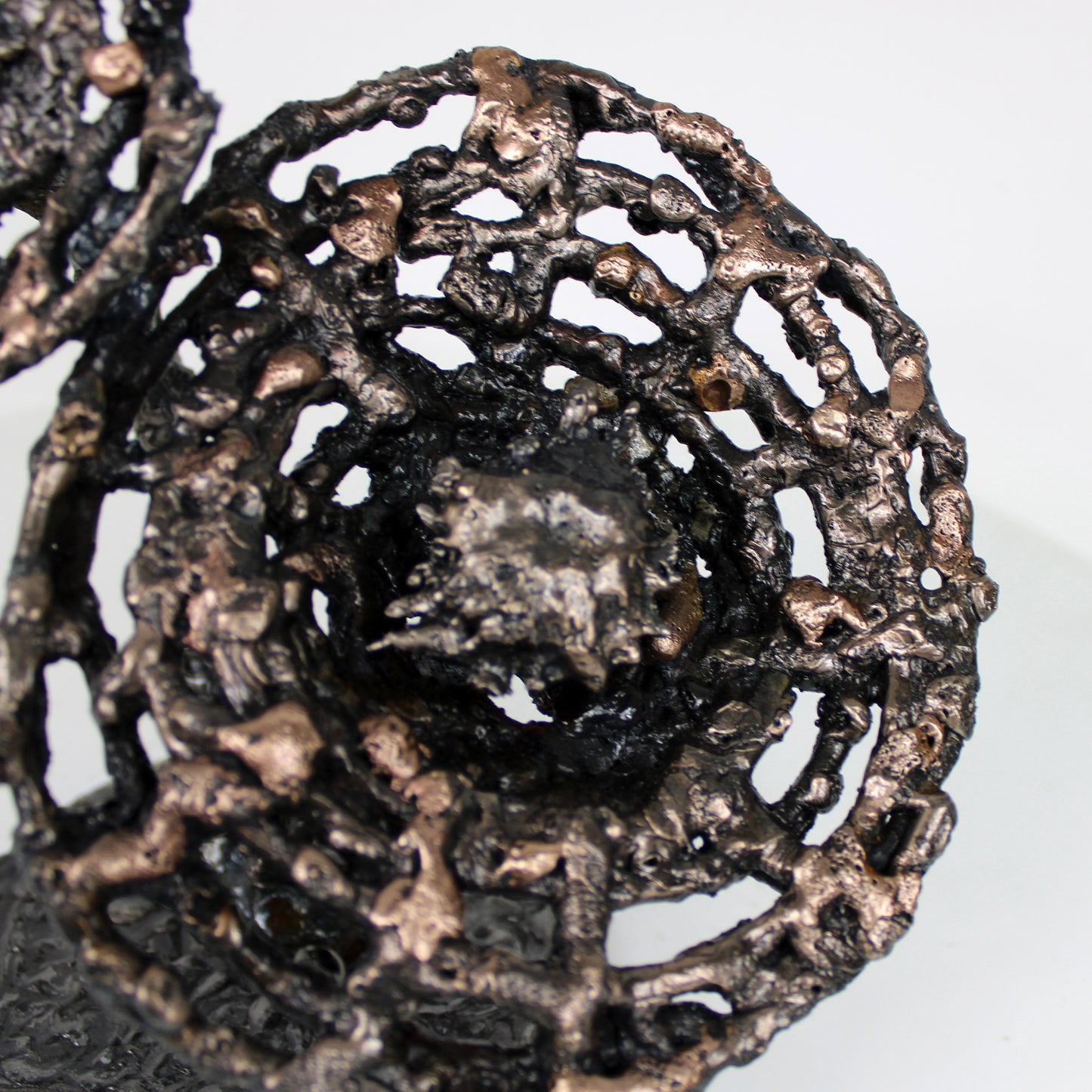 Fleur 39-23 - Sculpture fleur dentelle métal acier et bronze