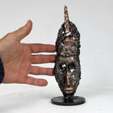 Masque Africain Lundi 41-23- Sculpture metal série de 7 masques semainiers sénégal