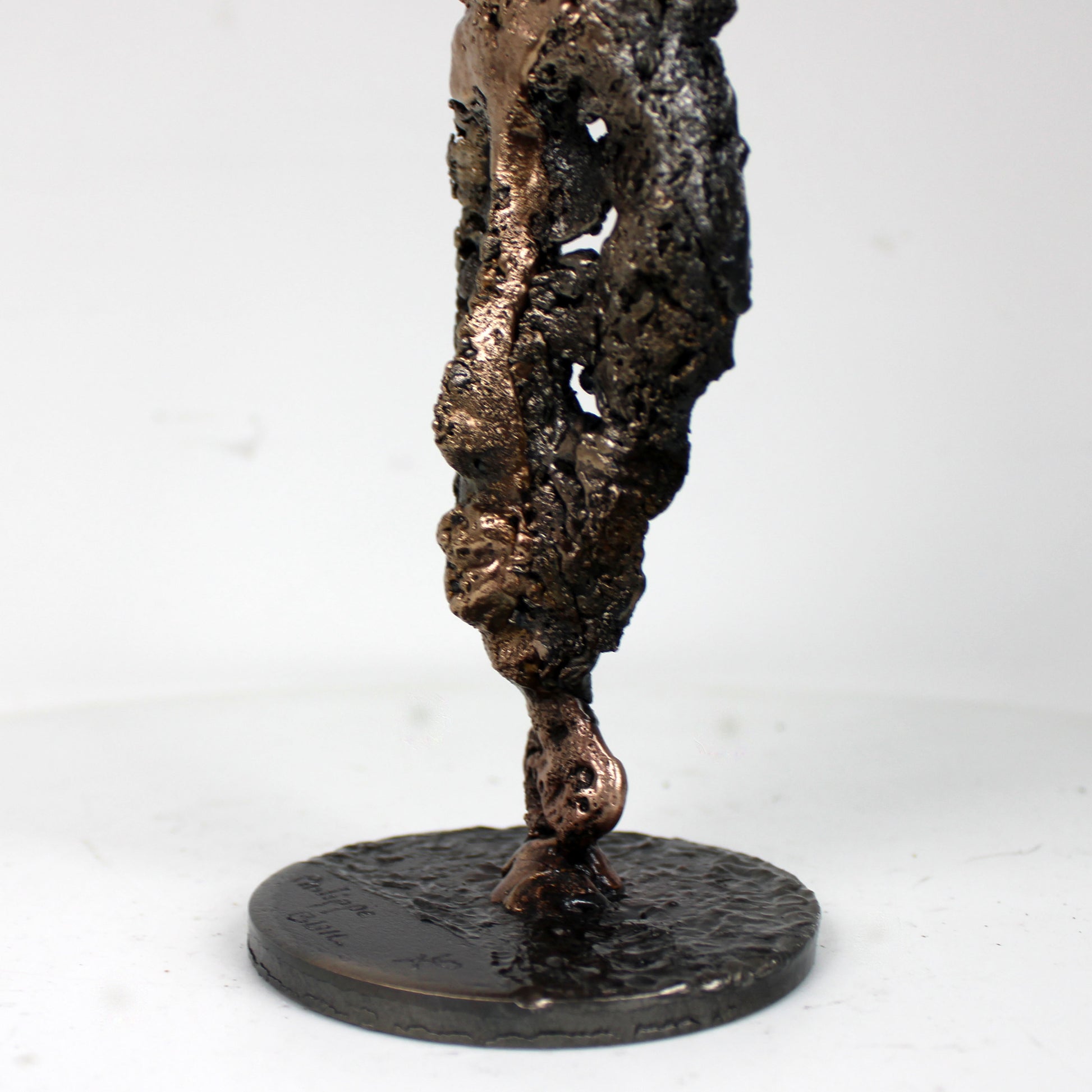 Masque Africain Mardi 42-23- Sculpture metal série de 7 masques semainiers sénégal