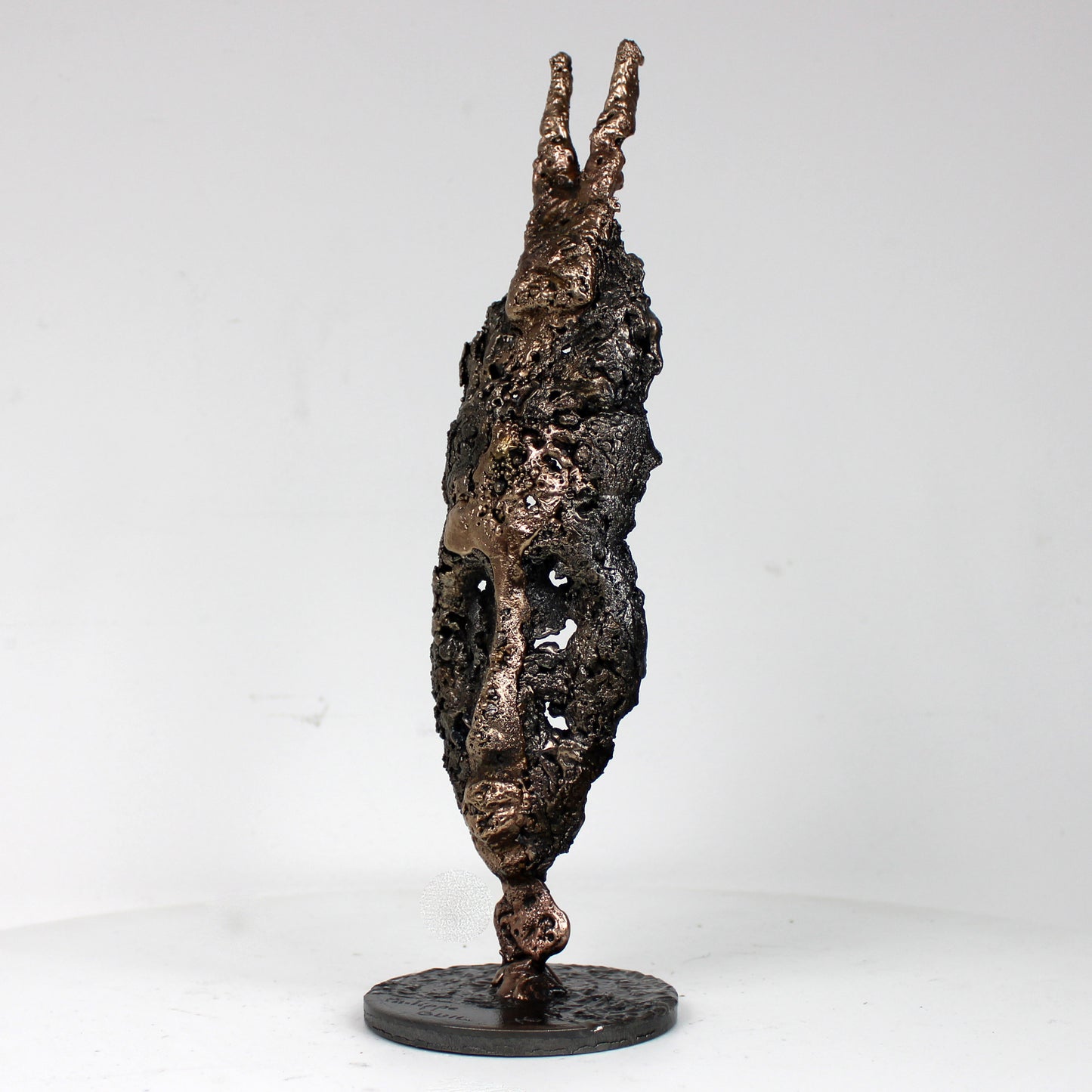 Masque Africain Mardi 42-23- Sculpture metal série de 7 masques semainiers sénégal