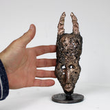 Masque Africain Mercredi 43-23- Sculpture metal série de 7 masques semainiers sénégal