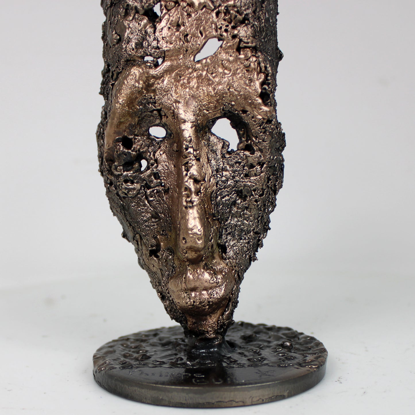 Masque Africain Vendredi 45-23- Sculpture metal série de 7 masques semainiers sénégal