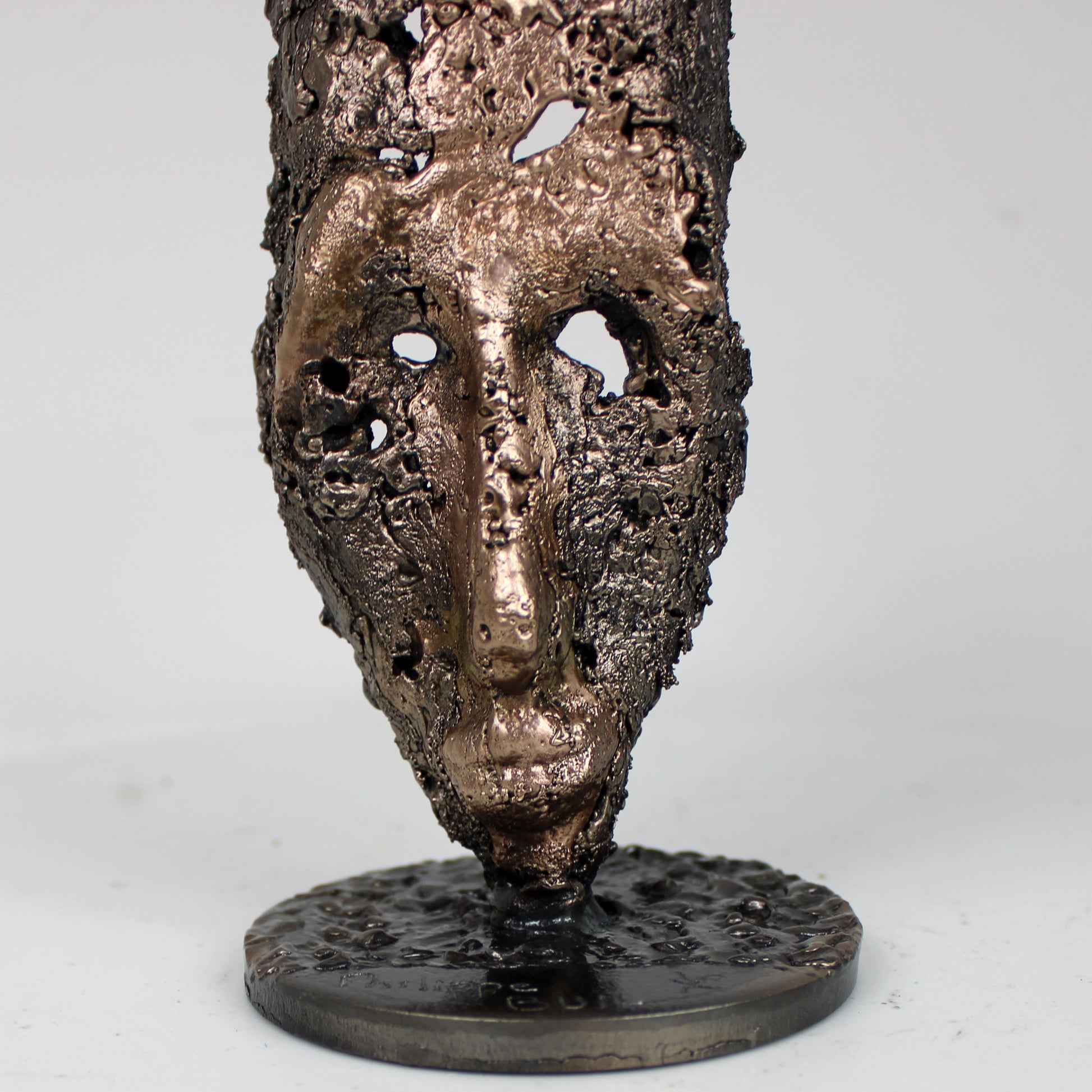 Masque Africain Vendredi 45-23- Sculpture metal série de 7 masques semainiers sénégal