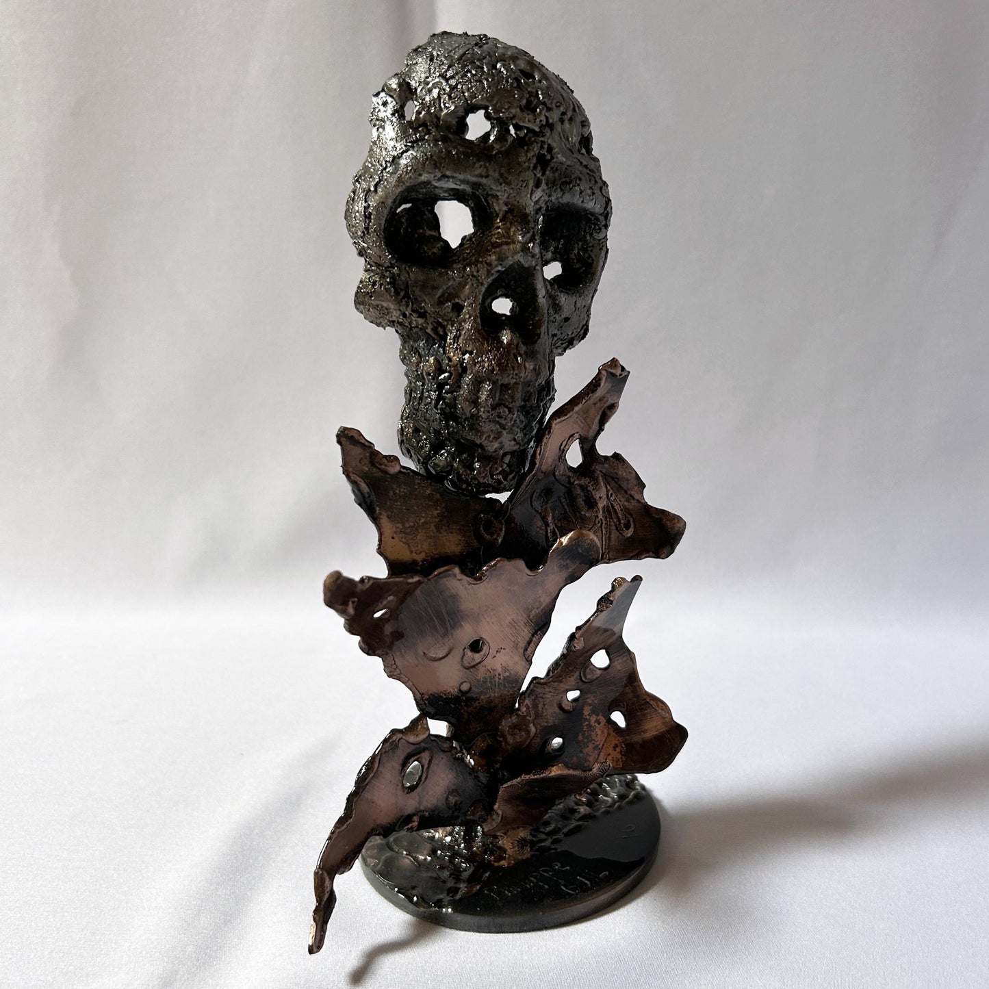 46-25-Crane-Vanite-Sculpture-tete-de-mort-acier-bronze-Vanite-art-Skull-artwork-steel-metal-Buil1