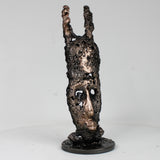 Masque Africain Dimanche 47-23- Sculpture metal série de 7 masques semainiers sénégal