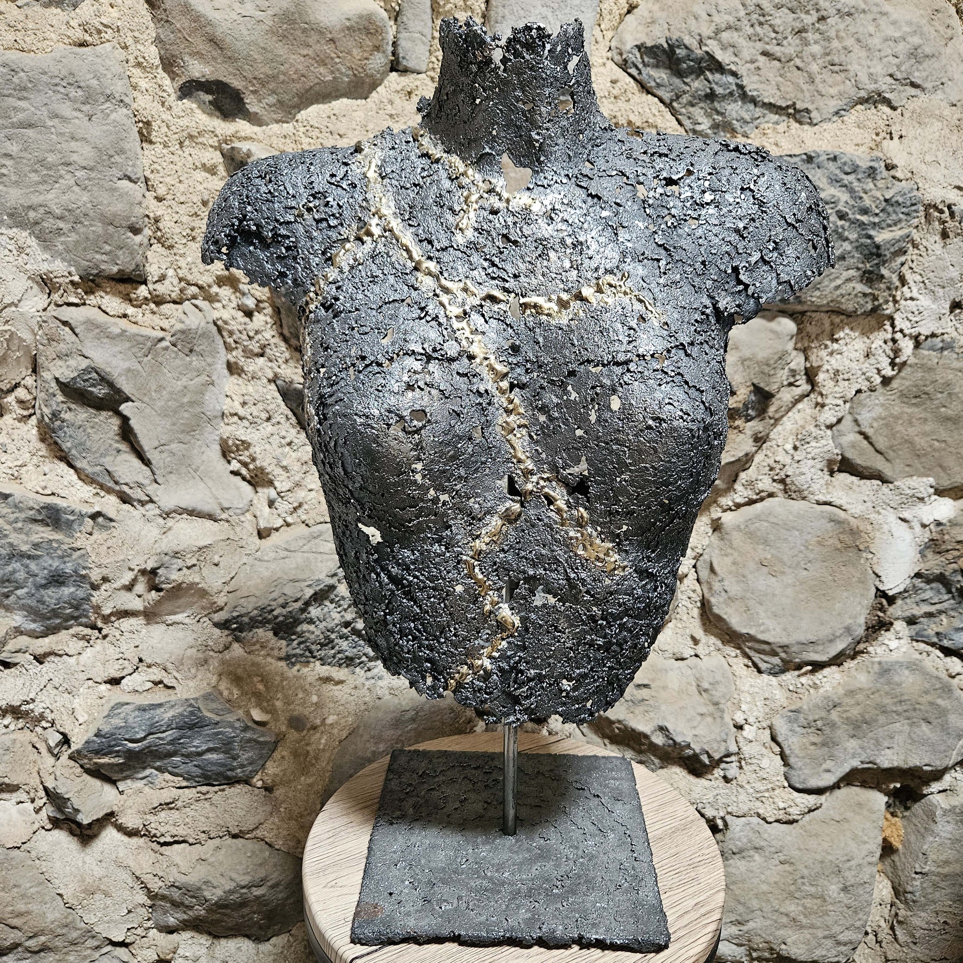 Sculpture corps féminin taille réelle métal artistique