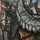 Металлическая табличка - Кот арлекин