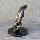 Crane 74-23 - Sculpture tete de mort métal dentelle acier et bronze