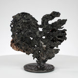 De cœur sur cœur III - Sculpture acier bronze - Buil