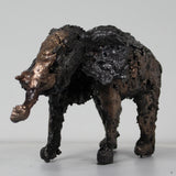 Elefant B - Tierskulptur Metall - Elefant Bronze und Stahl