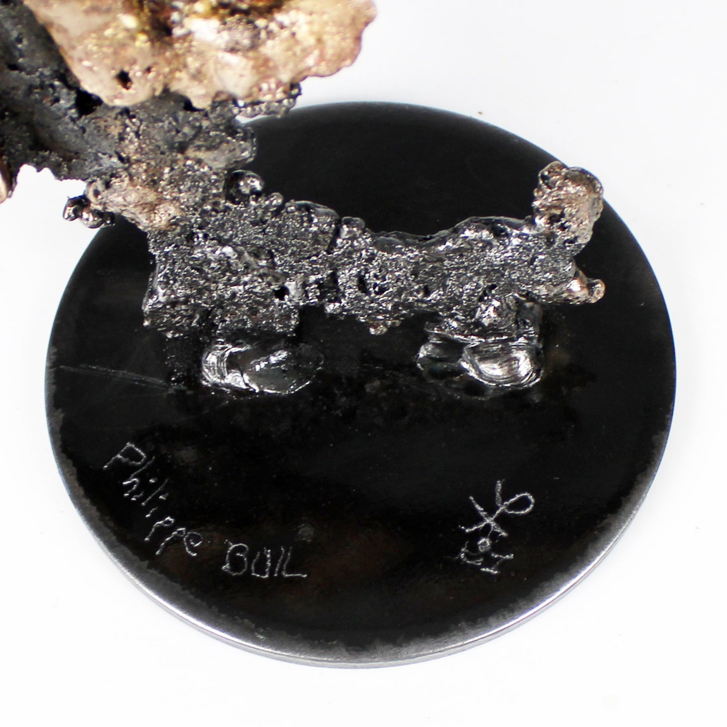 Moi aussi - Sculpture message dentelle métal acier bronze