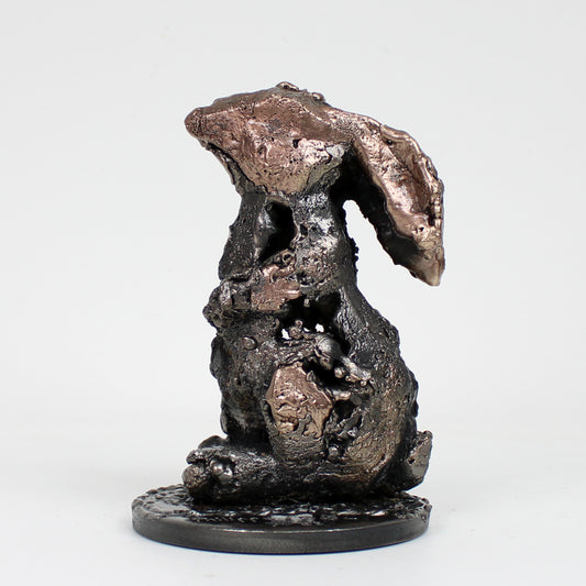 Lapin 16-22 - sculpture animal metal - Lapin bronze et acier