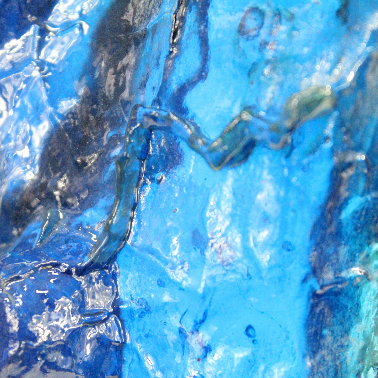 Idole CLXVI - Sculpture métal corps acier et pate de verre - Buil