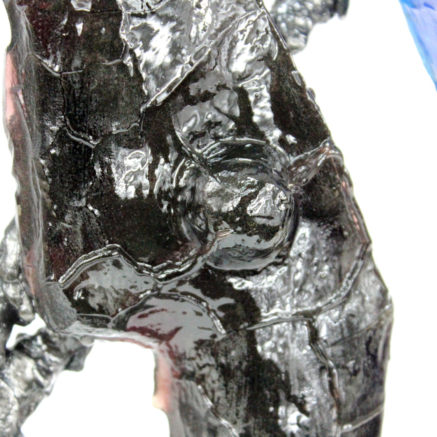 Idole CLXVI - Sculpture métal corps acier et pate de verre - Buil