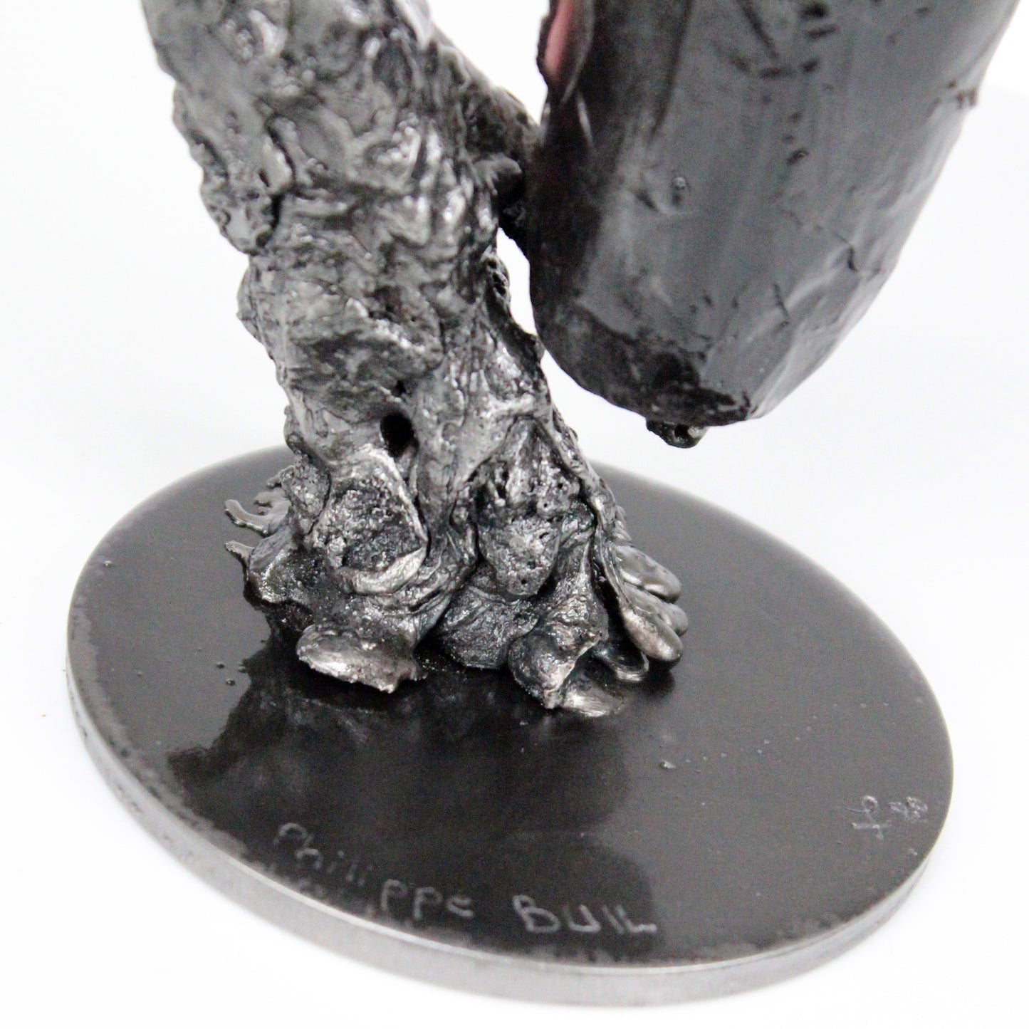 Idole CLXVI - Sculpture métal corps acier et pate de verre - Buil