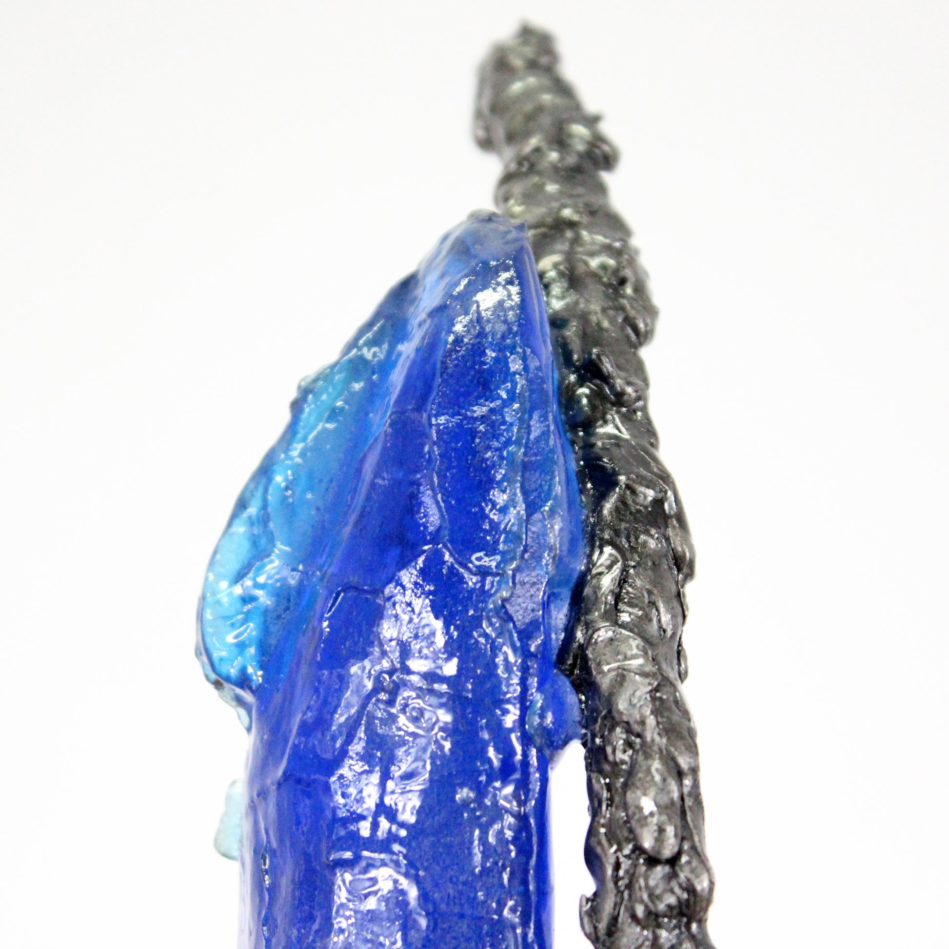 Idole CLXVI - Sculpture métal corps acier et pate de verre - Buil