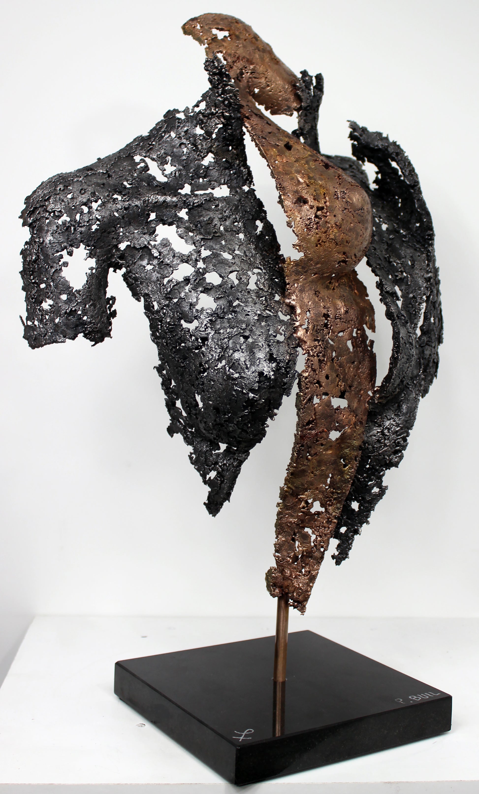 Connect the first - Sculpture en dentelle de Bronze et d'acier - Buil