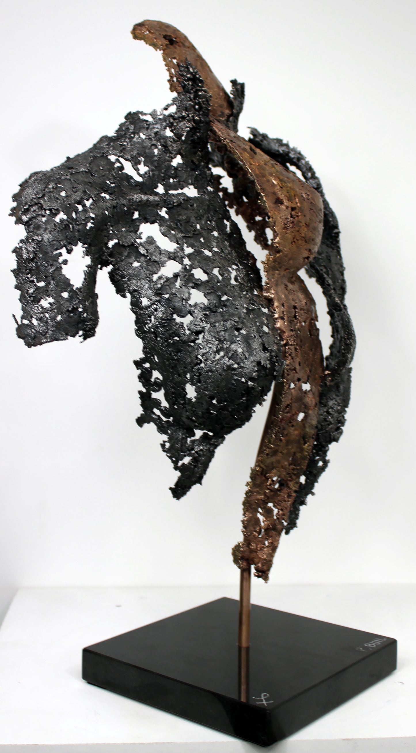 Connect the first - Sculpture en dentelle de Bronze et d'acier - Buil