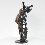 Pavarti Rosée du bois - sculpture corps féminin dentelle métal, Acier et Bronze
