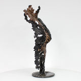 Pavarti Rosée du bois - sculpture corps féminin dentelle métal, Acier et Bronze